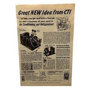 VTG 1963 Print Ad CTI Commercial Trades Institute Chicago IL A/C Refrigeration